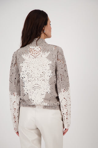 Strickjacke, greige