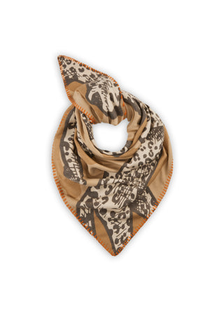 Kaschmirweiches Dreieckstuch mit Leopardendruck