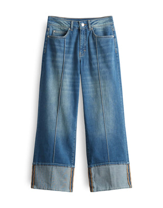 Corah turn up, mid modern blue
