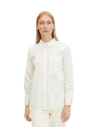 Bluse mit aufgesetzter Brusttasche