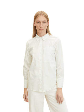 Bluse mit aufgesetzter Brusttasche