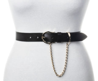 30 mm Vollledergürtel, schwarz