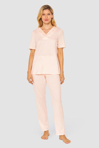 Py, 1/2 sleeve, pants 1/1, v-neck, Peach