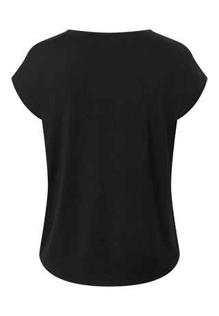Shirt mit Satinfront  schwarz