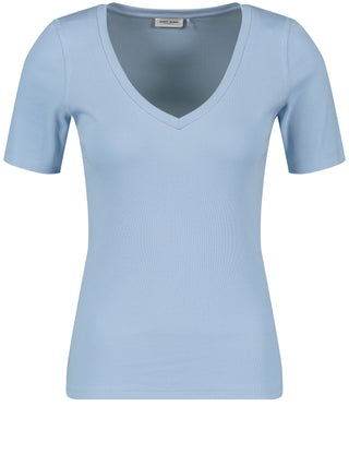 T-Shirt in angesagtem Rippstrick