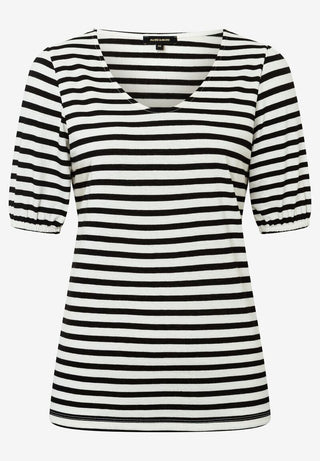Streifenshirt  schwarz/ecru  Sommer-Kollektion