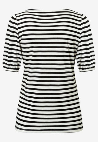 Streifenshirt  schwarz/ecru  Sommer-Kollektion