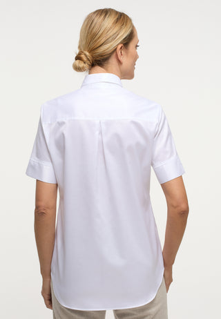 Cover Shirt Bluse Twill Kurzarm
