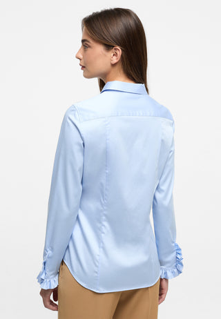 Satin Shirt Bluse Satingewebe Langarm