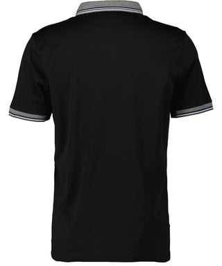Polo uni mit Kontrastdetails, mercerisiert