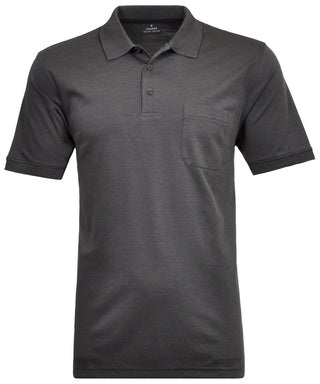 Softknit-Polo mit Brusttasche, kurzarm