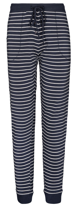 Da.-Bündchenhose Ringel