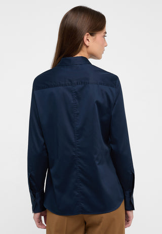 Satin Shirt Bluse Satingewebe Langarm