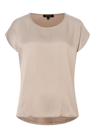 Shirt mit Satinfront  sand