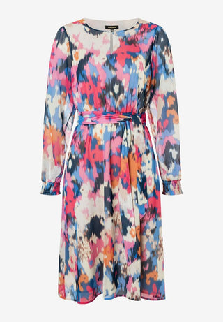 Chiffonkleid mit abstraktem Print  Frühjahrs-Kollektion