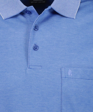 Softknit-Polo mit Brusttasche, kurzarm