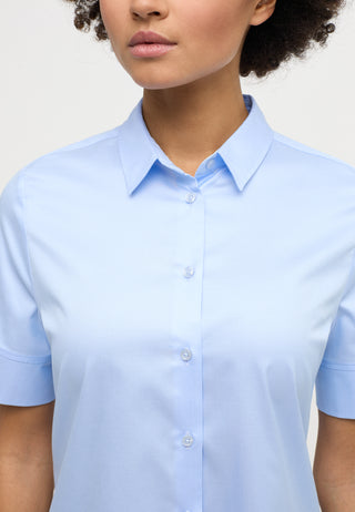 Cover Shirt Bluse Twill Kurzarm