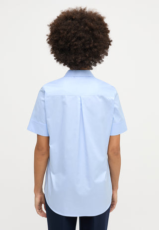 Cover Shirt Bluse Twill Kurzarm