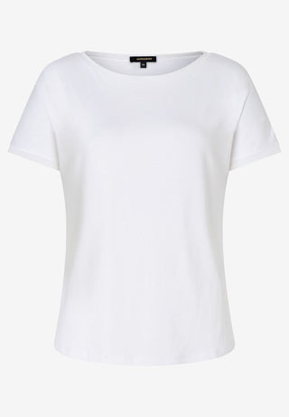 T-Shirt mit Chiffonkante  weiß  Frühjahrs-Kollektion