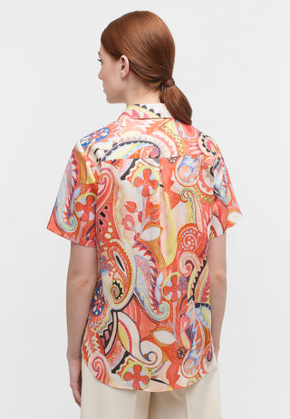 Bluse Satingewebe Kurzarm