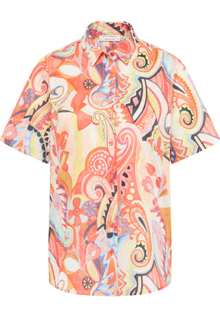 Bluse Satingewebe Kurzarm