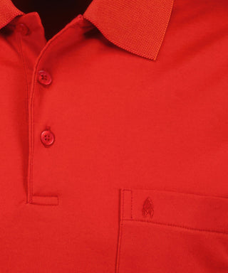 Softknit-Polo mit Brusttasche, kurzarm