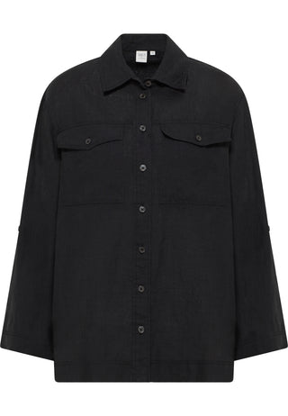 Bluse Leinen Langarm