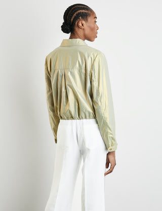Kurzblazer mit metallischem Finish