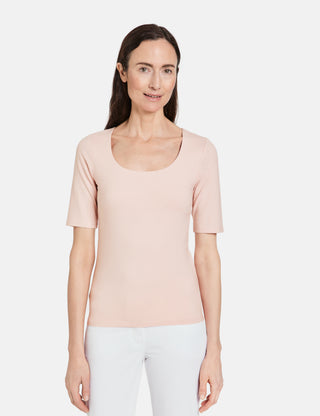 Halbarmshirt mit weitem Ausschnitt