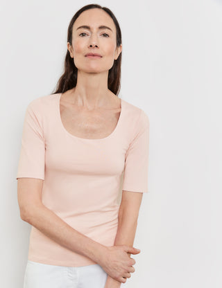 Halbarmshirt mit weitem Ausschnitt