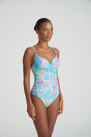 ARUBANI Ocean Swirl Unterl. tiefdek.Badeanzug
