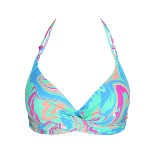 ARUBANI Ocean Swirl Unterlegtes Bikini-Top tief.