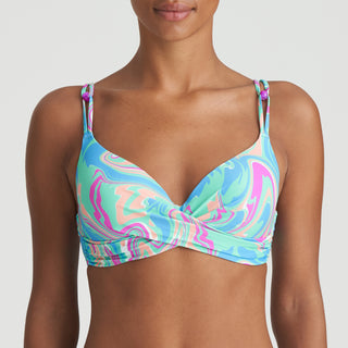 ARUBANI Ocean Swirl Unterlegtes Bikini-Top tief.