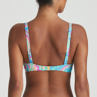 ARUBANI Ocean Swirl Unterlegtes Bikini-Top tief.