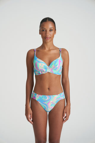 ARUBANI Ocean Swirl Unterlegtes Bikini-Top tief.