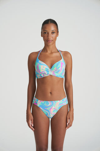 ARUBANI Ocean Swirl Unterlegtes Bikini-Top tief.