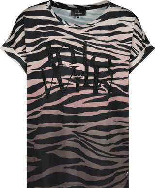 T-Shirt, schwarz gemustert