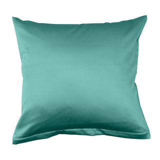 Lorena Mako Satin Bettwäsche uni Classic Petrol Kissen 40x40cm
