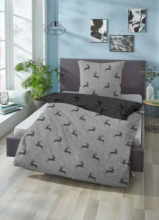 Bettwäsche Satin Wende Hirsch mit RV
