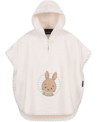 Morgenstern Badeponcho 1-3 Jahre, Luxus Baumwolle, HASE, creme/natur