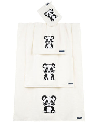 Kinderfrottier, Luxus Baumwolle, Panda, creme/natur/beige