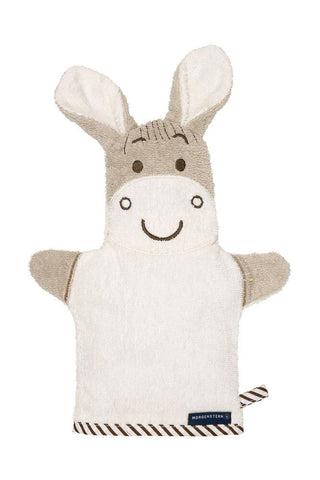 Morgenstern Waschfigur, reine Baumwolle, Esel, natur