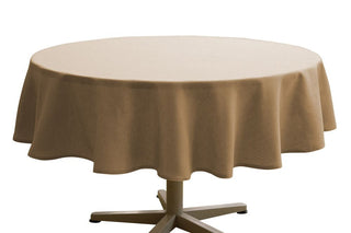 PANAMA Tischdecke rund - sand - 170/0