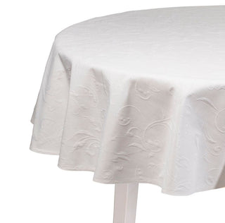 SCALA Tischdecke rund - weiß - 170/0