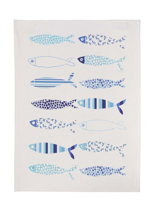 SARDINES Geschirrtuch - blau - 50/70
