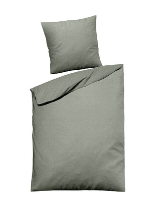 Bettwäsche Melange Flanell Uni BW mit RV Heather