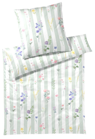 Elegante Bettwäsche Flowerstripe
