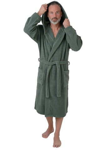 Bademantel, balsam green XL