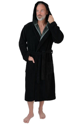 Bademantel, black L