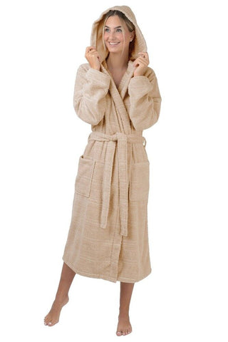 Bademantel, beige XXL